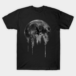 Nature, night and melting moon T-Shirt